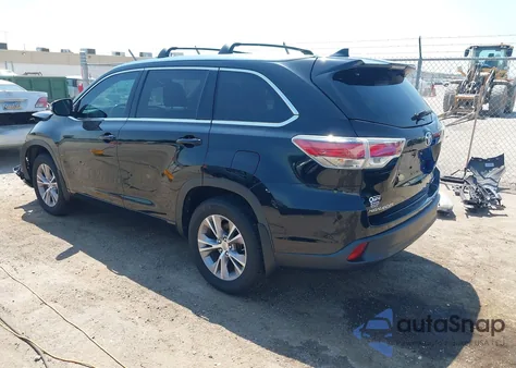 2015 Toyota Highlander Xle V6 z USA, uszkodzony, nr VIN 5TDJKRFH8FS221447